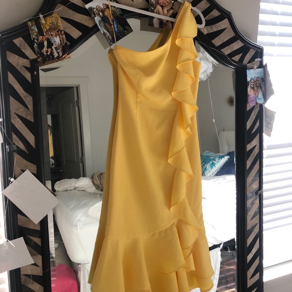 Likely Ruffled Yellow Dress - Linette - Picture 3 of 11
